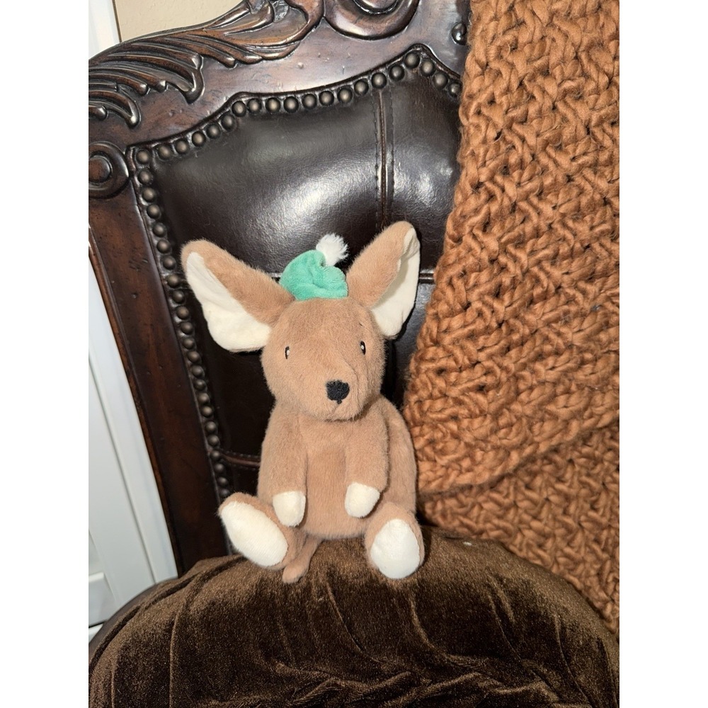 Target Giggle Scape Christmas Holiday Brown Mouse w Green Hat 7" Plush Toy